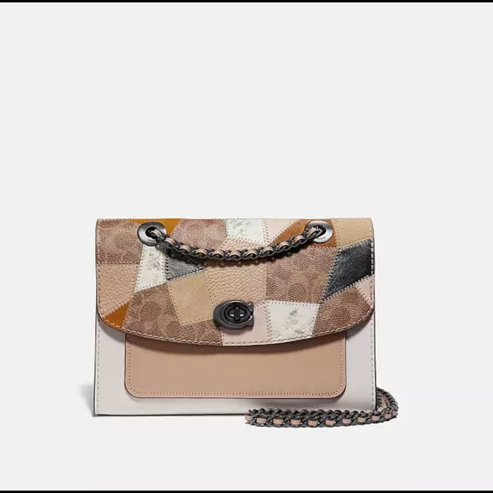 Coach Patchwork Parker Shoulder Bag - Tan and Cream - Picture 2 of 15